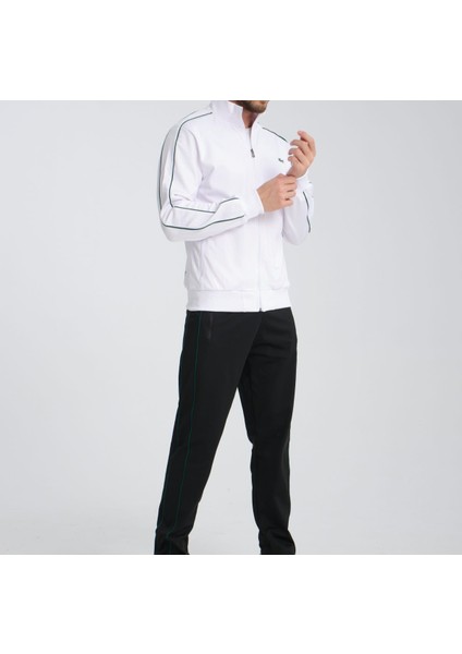 Basıc Beyaz Slim Fit Erkek Eşofman Takımı