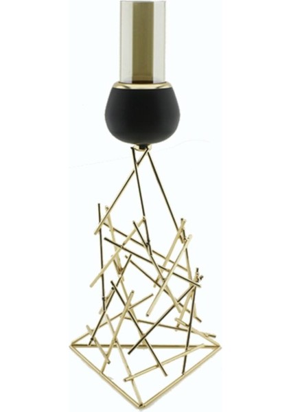 40X20CM Üçgen Şamdan, Modern Dekoratif Mumluk, Şık ve Zarif Tasarım