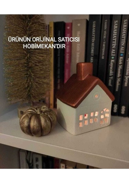 Şık Seramik ve Bakır Mumluk, Ev Dekorasyonuna Zarif Dokunuş