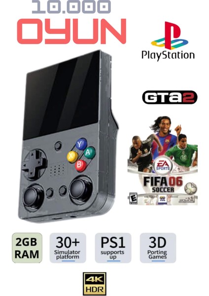 El Atarisi 3.5 Hd Ekran Gamepad Nostalji Oyun Atari Psp/ps1/fıfa Gta Mario 10.000 Games Oyun Konsolu