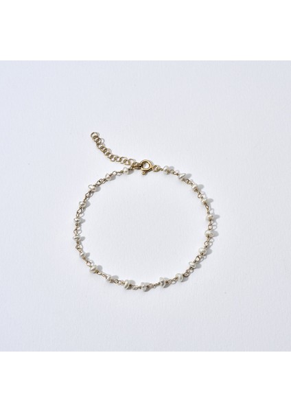 14 Ayar Altın Kaplama Minimal Doğal Inci El Yapımı Gümüş Bileklik - CBS00135 modelleri