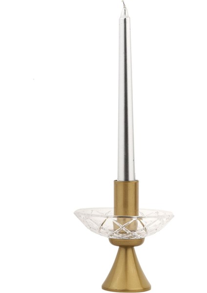 Şık Eskitme Beyaz Mumluk ve Tabak Takımı, Zarif Dekorasyon Aksesuarı