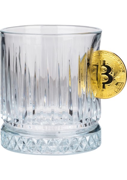 Bitcoin Madeni Para Hediyelik Özel Kristal Lüks 2’li Viski Bardağı Set 355CC modelleri