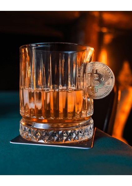 Bitcoin Madeni Para Hediyelik Özel Kristal Lüks 2’li Viski Bardağı Set 355CC fırsatları