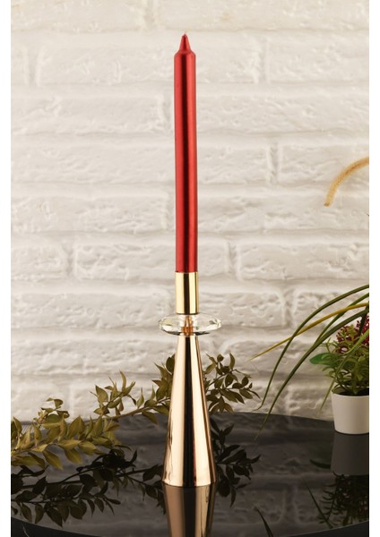 Şamdan, Kristal Taşlı, Gold Kaplama, Dekoratif Metal Mumluk, Şık ve Zarif Tasarım fiyatları