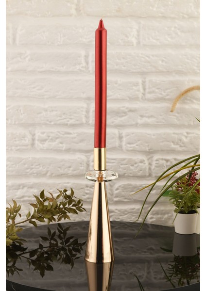 Şamdan, Kristal Taşlı, Gold Kaplama, Dekoratif Metal Mumluk, Şık ve Zarif Tasarım modelleri