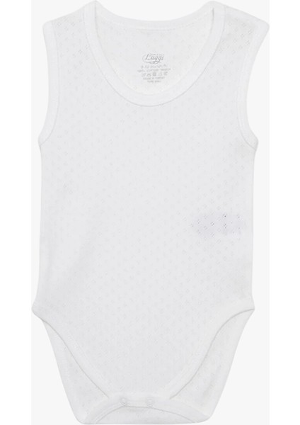 Yenidoğan - 5 Yaş Bisiklet Yaka Pamuklu Erkek Bebek Jakarlı Çıtçıtlı Body 4'lü LG-2048-5