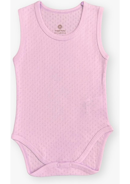 Yenidoğan - 5 Yaş Bisiklet Yaka Pamuklu Kız Bebek Jakarlı Çıtçıtlı Body 5'li LG-2048-4