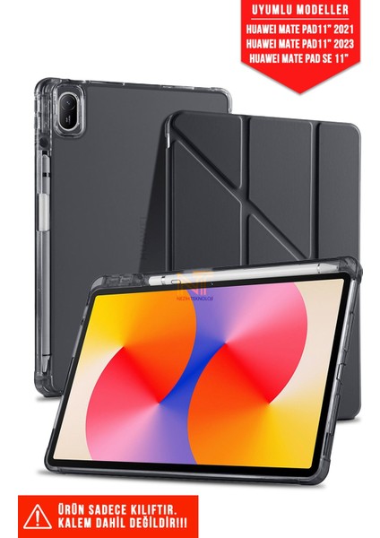 Huawei Mate Pad 11 2021 / 11 2023 / Mate Pad Se 11 Inç Uyumlu Kalem Bölmeli Uyku Modlu Akıllı Kılıf