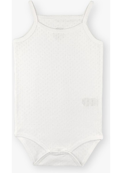 Yenidoğan - 5 Yaş Kare Yaka Pamuklu Ip Askılı Kız Bebek Jakarlı Çıtçıtlı Body 5'li LG-2047-6 fiyatları