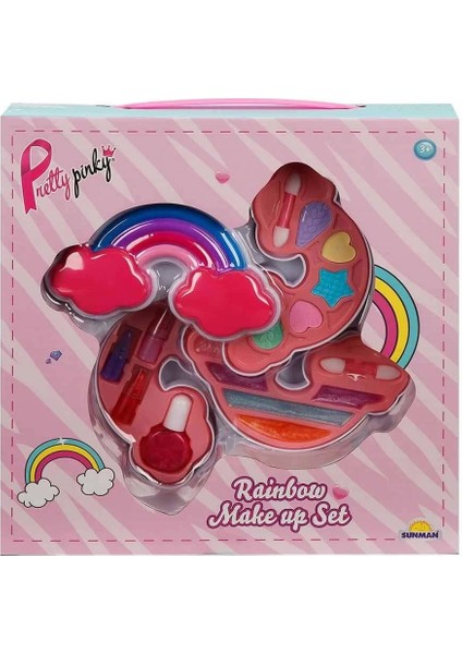 2601 Sun-Rst-Prp-Güzellik Set Makyaj Gökkuşağı Şekilli 3 Katmanlı