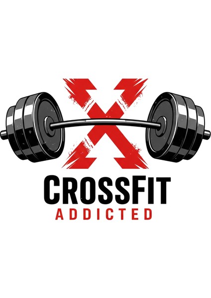 Kadın Erkek Unisex Yetişkin Crossfit Addicted Baskılı Beyaz Gri Tshirt fiyatları