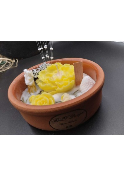 Sarı Gül Figürlü Soyawax Elyapımı Mum, Şık ve Doğal Dekor Ürünü fiyatları