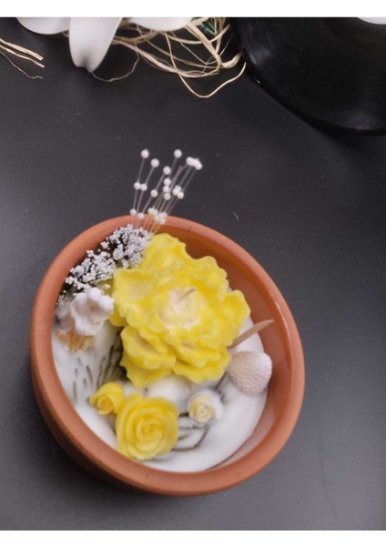 Sarı Gül Figürlü Soyawax Elyapımı Mum, Şık ve Doğal Dekor Ürünü fırsatları