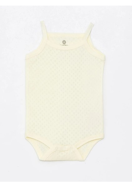 Yenidoğan - 5 Yaş Kare Yaka Pamuklu Ip Askılı Kız Bebek Jakarlı Çıtçıtlı Body 3'lü LG-2047-1 fırsatları