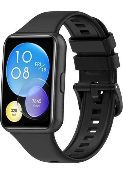 Huawei Watch Fit2 Uyumlu Kordon Liquid Silikon Ayarlanabilir Renkli Lansman Kordon