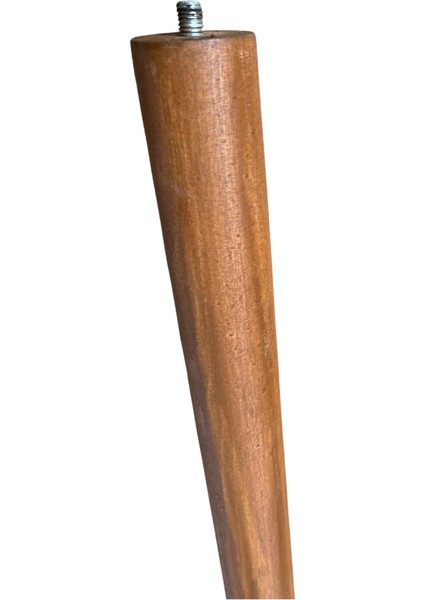 60 cm Açık Meşe Ahşap Masa Sehpa Ayağı Konik Ayak 1 Adet Set Açili Aparat ve Vidalar Dahil