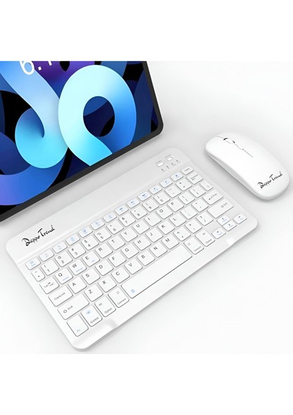 Pc/notebook/macbook Uyumlu Kablosuz Şarj Edilebilir Klavye Mouse Seti Sessiz Türkçe Karakter Klavye