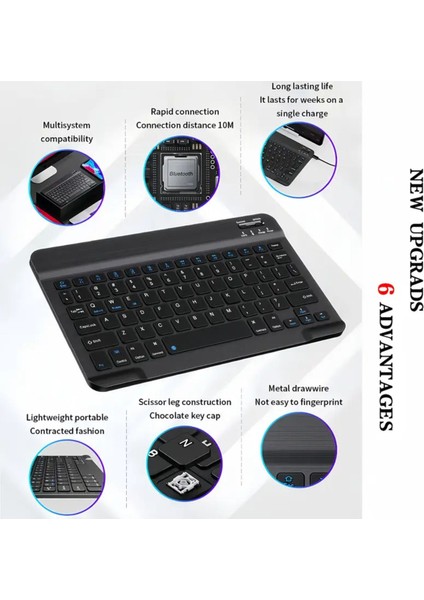 Pc/notebook/macbook Uyumlu Kablosuz Şarj Edilebilir Klavye Mouse Seti Sessiz Türkçe Karakter Klavye