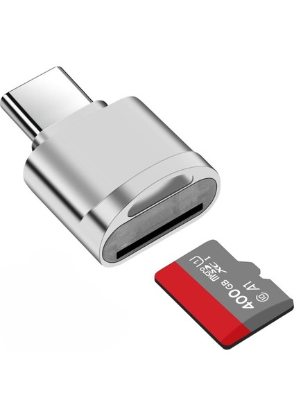 Type-C To Micro Sd/tf Card Reader Iphone/samsung/xiaomi/macbook/ipad/tablet/pc Uyumlu Metal Çevirici