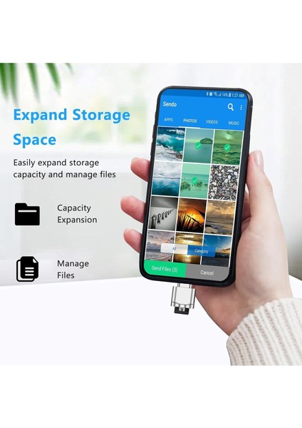 Type-C To Micro Sd/tf Card Reader Iphone/samsung/xiaomi/macbook/ipad/tablet/pc Uyumlu Metal Çevirici