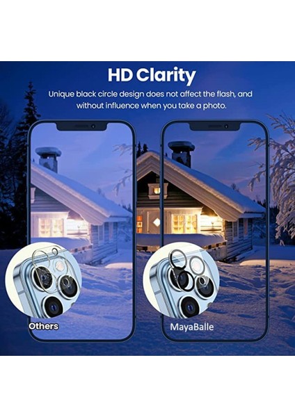 iPhone 14 Pro/14 Pro Max Uyumlu Kamera Koruyucu Temperli Cam Çizilmelere Karşı Dayanıklı Kamera Lens indirimleri