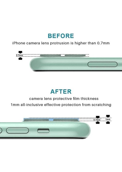 iPhone 14 Pro/14 Pro Max Uyumlu Kamera Koruyucu Temperli Cam Çizilmelere Karşı Dayanıklı Kamera Lens
