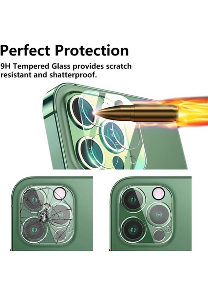 iPhone 14 Pro/14 Pro Max Uyumlu Kamera Koruyucu Temperli Cam Çizilmelere Karşı Dayanıklı Kamera Lens