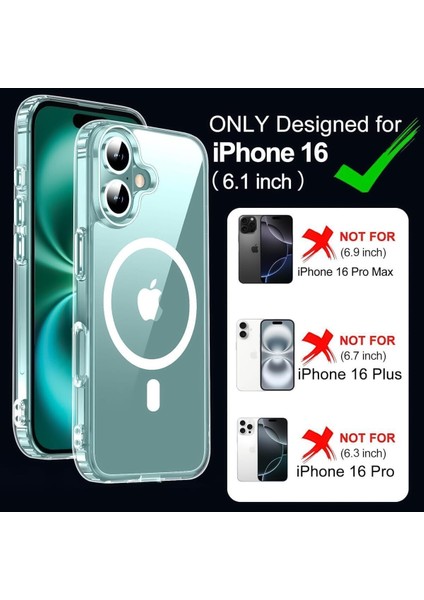 iPhone 16 Uyumlu Kılıf Kamera Koruma Camı Ekran Koruyucu Şeffaf Magsafe Temperli Cam Koruma modelleri