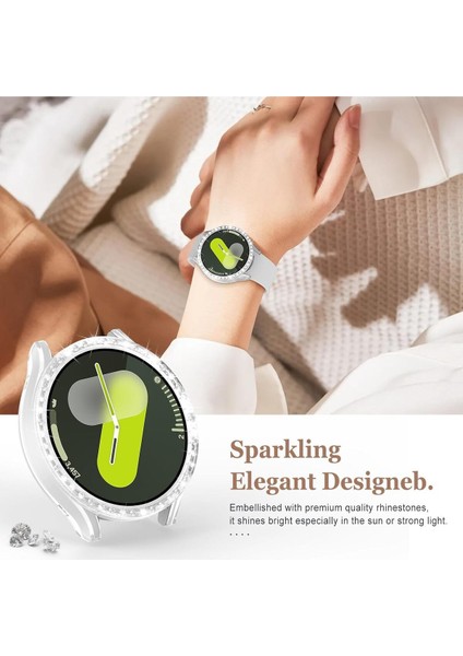 Samsung Galaxy Watch 4/5/6/7 40MM Uyumlu Kılıf Ekran ve Kasa Koruyucu Parlak Taşlı Kasa Koruma Guard fiyatları
