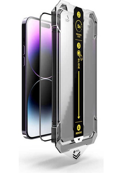 iPhone 16 Uyumlu Hayalet Ekran Koruyucu Takma Aparatlı Kolay Kurulum Dayanıklı Temperli Cam modelleri