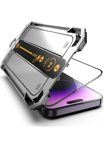 iPhone 16 Uyumlu Hayalet Ekran Koruyucu Takma Aparatlı Kolay Kurulum Dayanıklı Temperli Cam fırsatları