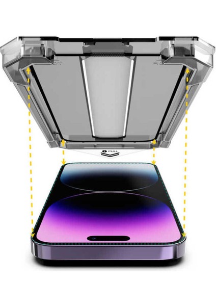 iPhone 16 Uyumlu Hayalet Ekran Koruyucu Takma Aparatlı Kolay Kurulum Dayanıklı Temperli Cam indirimleri