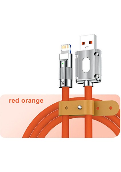 USB To Lightning 120W 6A Turbo Hızlı Şarj ve Data Kablosu Apple iPhone Ios Uyumlu Esnek Kopmaz