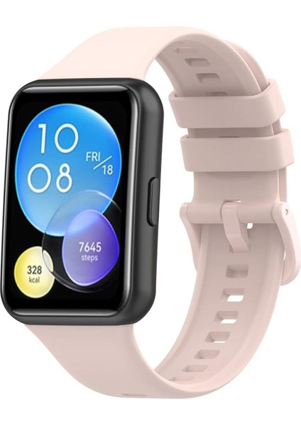 Huawei Watch Fit2 Uyumlu Kordon Liquid Silikon Ayarlanabilir Renkli Lansman Kordon