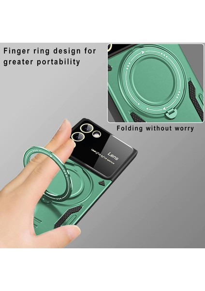 Samsung Galaxy S23 Fe Uyumlu Kılıf Magsafe Standlı Kamera Lens Korumalı Dayanıklı Renkli Tank Kapak indirimleri