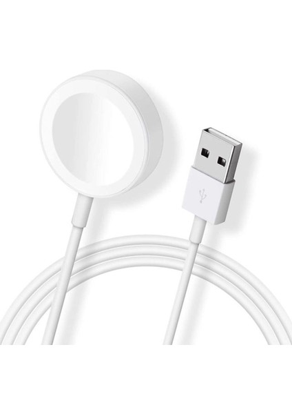 Apple Watch 9 8 7 6 5 4 3 2 1 Uyumlu Şarj Cihazı Manyetik Şarj Kablosu USB Kablo Şarj Aleti
