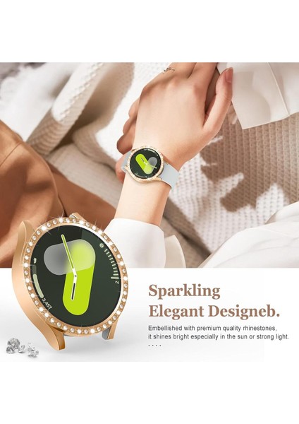 Samsung Galaxy Watch 4/5/6/7 40MM Uyumlu Kılıf Ekran ve Kasa Koruyucu Parlak Taşlı Kasa Koruma Guard fiyatları