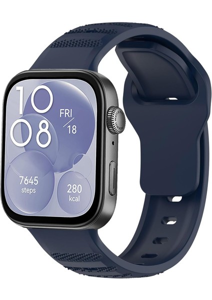 Huawei Watch Fit3 Uyumlu Kordon Liquid Silikon Ayarlanabilir Renkli Lansman Kordon