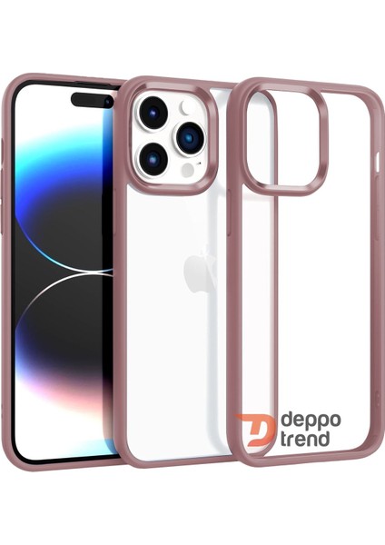iPhone 14 Pro Uyumlu Kılıf Kamera Çevresi Metal Sararmaya Karşı Dayanıklı Koruyucu Silikon Kapak