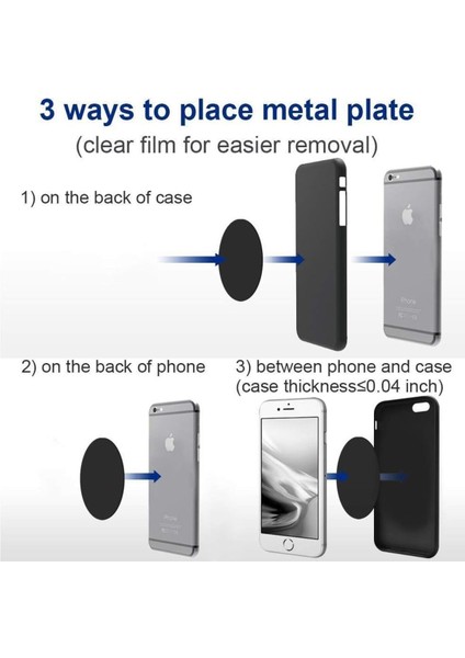 Araç Içi Telefon Tutucu Tüm Modeller ile Uyumlu 360 Dönebilen Metal Mıknatıslı Telefon Tutucu indirimleri
