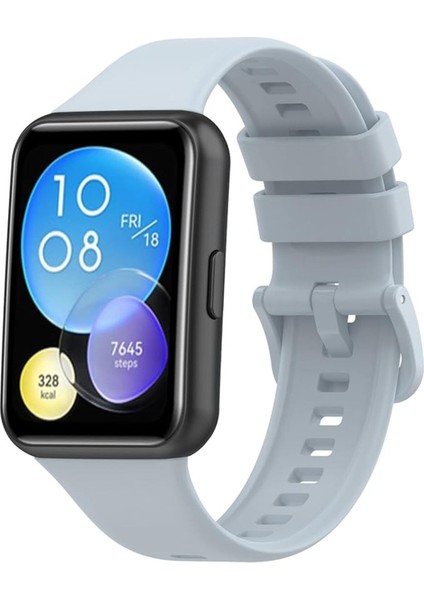 Huawei Watch Fit2 Uyumlu Kordon Liquid Silikon Ayarlanabilir Renkli Lansman Kordon