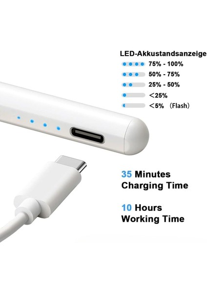 Dokunmatik Stylus Kalem Power-Display Manyetik Iphone/ipad/samsung Ios ve Android Uyumlu Stylus Pen