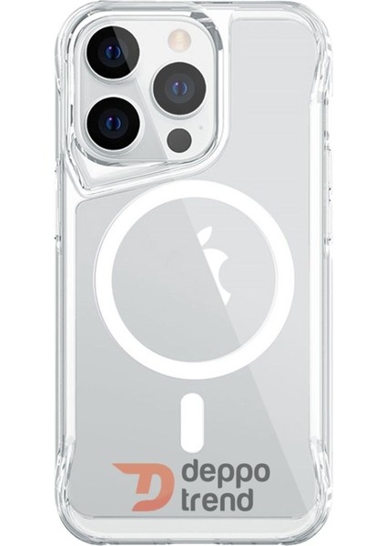 iPhone 13 Pro Uyumlu Kılıf Şeffaf Magsafe Kamera Çıkıntılı Koruyucu Slim Dayanıklı Silikon Kapak