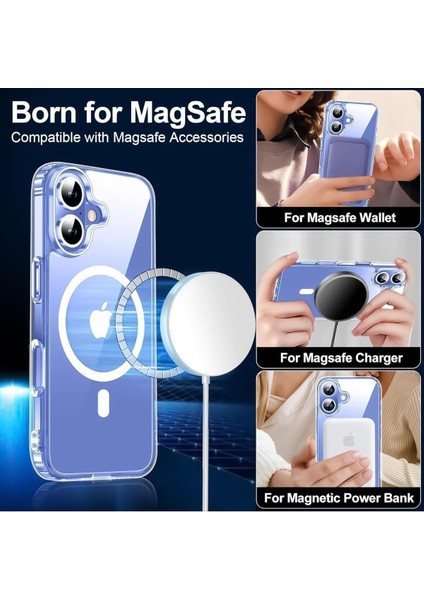 iPhone 16 Plus Uyumlu Kılıf Kamera Koruma Camı Ekran Koruyucu Şeffaf Magsafe Temperli Cam Koruma fırsatları