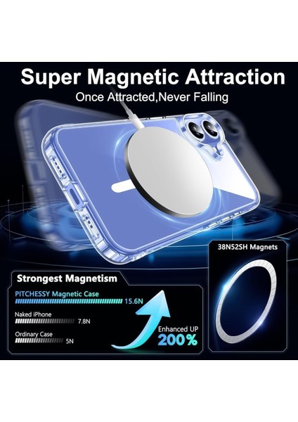 iPhone 16 Plus Uyumlu Kılıf Kamera Koruma Camı Ekran Koruyucu Şeffaf Magsafe Temperli Cam Koruma indirimleri