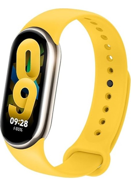 Xiaomi Mi Band 8 Uyumlu Kordon Liquid Silikon Ayarlanabilir Renkli Lekelere Dayanıklı Lansman Kordon