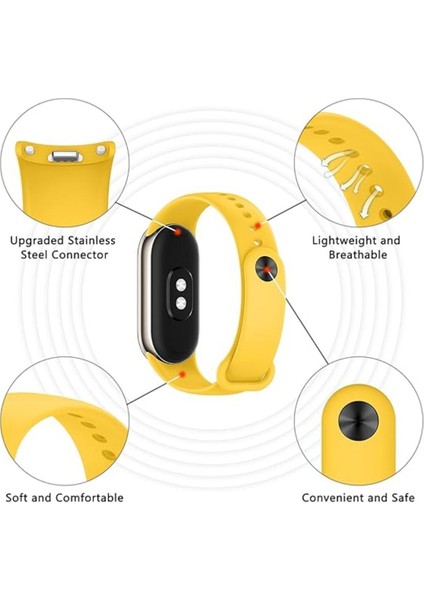 Xiaomi Mi Band 8 Uyumlu Kordon Liquid Silikon Ayarlanabilir Renkli Lekelere Dayanıklı Lansman Kordon fiyatları