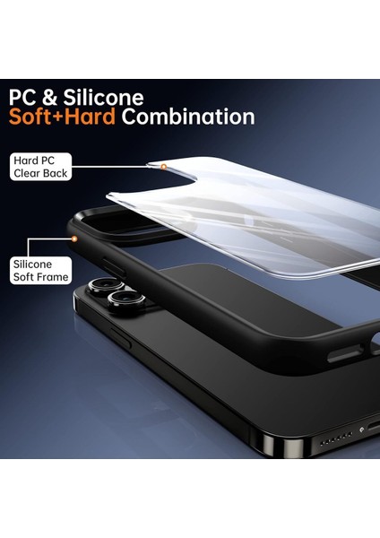 iPhone 13 Pro Max Uyumlu Kılıf Kamera Çevresi Metal Sararmaya Karşı Dayanıklı Koruyucu Silikon Kapak