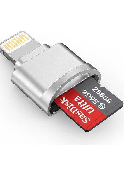 Lightning To Micro Sd/tf Card Reader Ipad/iphone 14/13/12/11/x/pro Max/plus Uyumlu Metal Çevirici